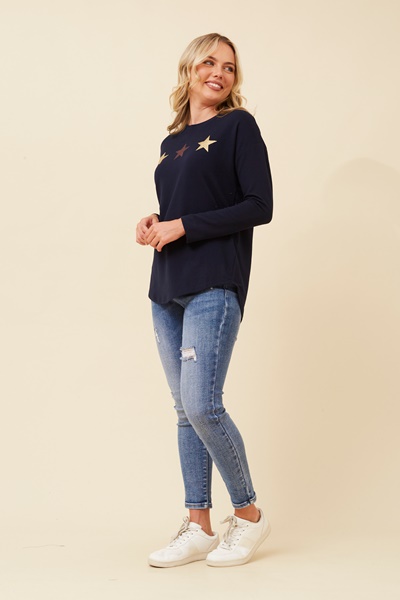 EVA STAR PRINT TOP
