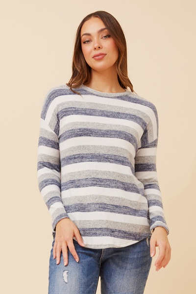 EVA STRIPE PRINT TOP
