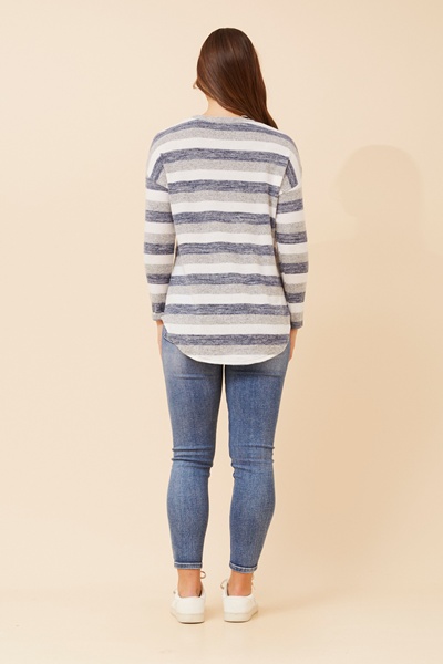 EVA STRIPE PRINT TOP