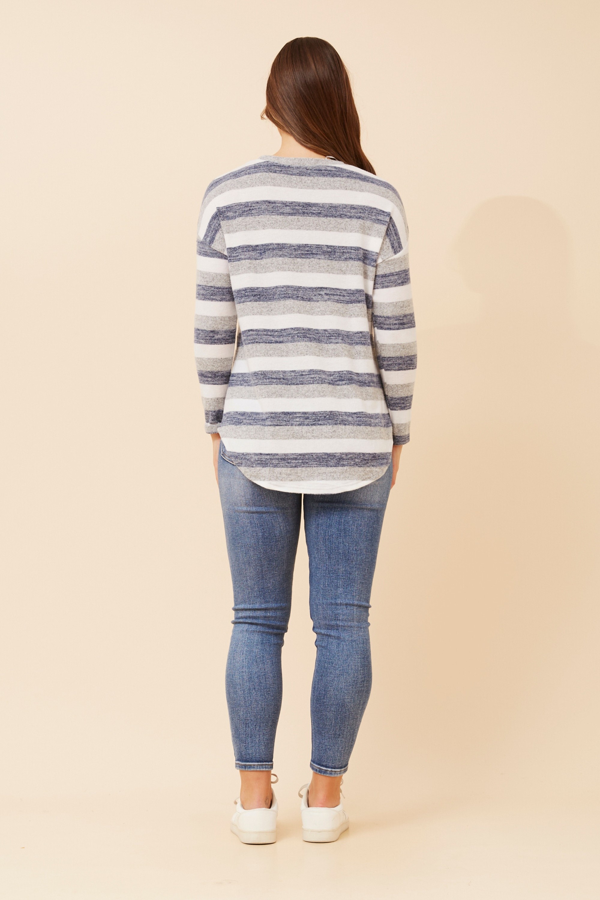 EVA STRIPE PRINT TOP