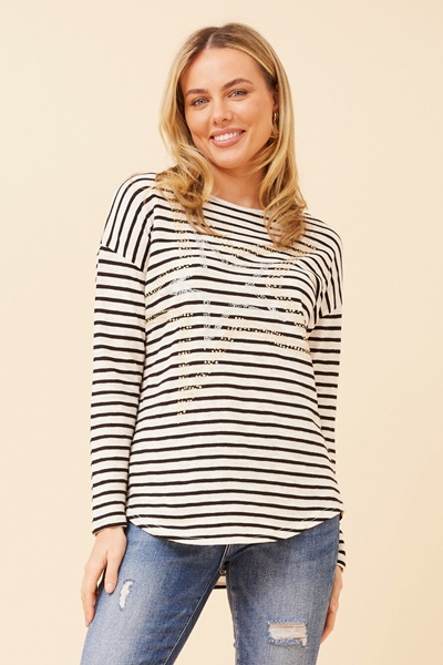 EVA STRIPE PRINT TOP