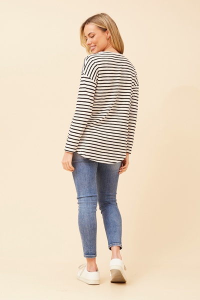 EVA STRIPE PRINT TOP