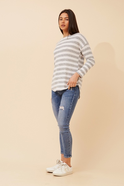 EVA STRIPE PRINT TOP