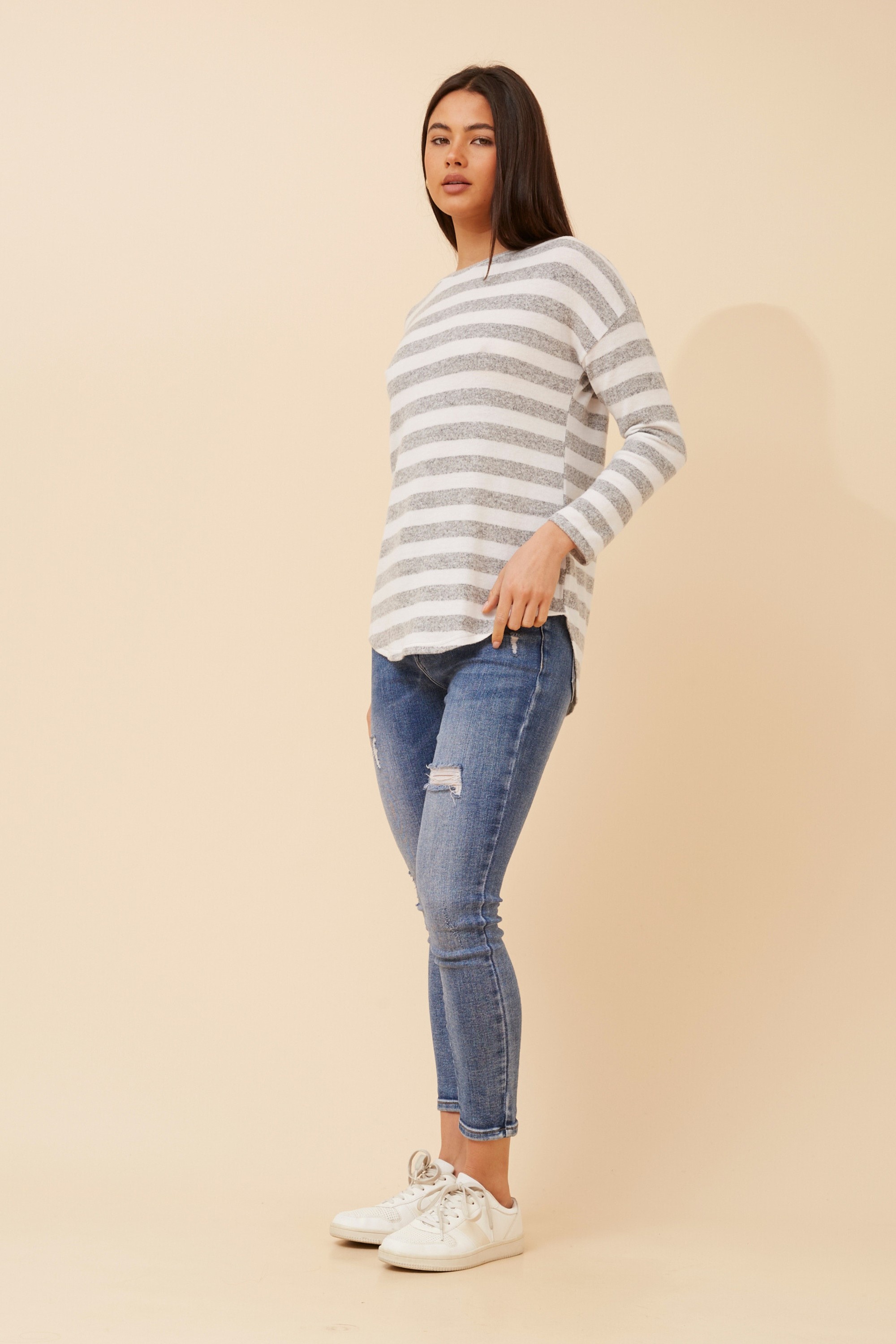 EVA STRIPE PRINT TOP