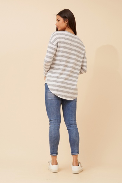 EVA STRIPE PRINT TOP