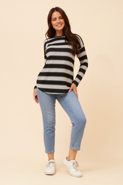 EVA STRIPE PRINT TOP
