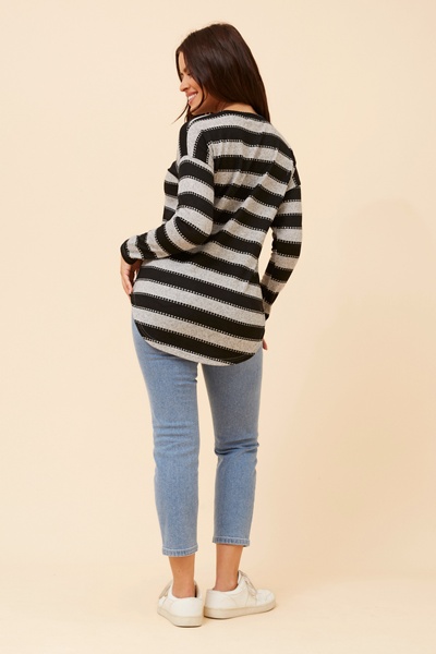 EVA STRIPE PRINT TOP