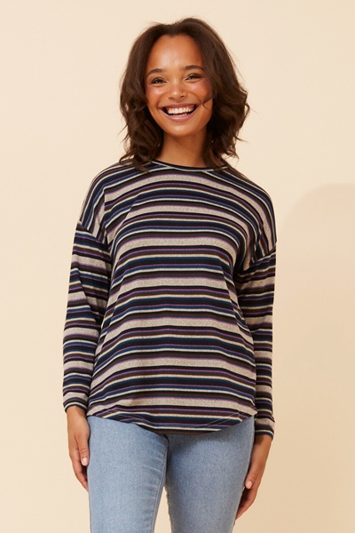 EVA STRIPE PRINT TOP