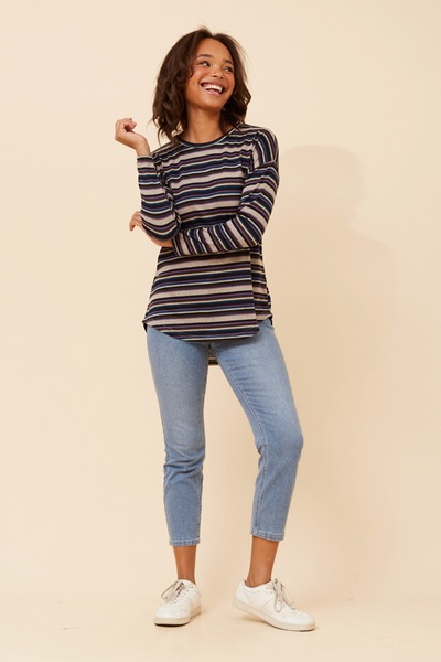 EVA STRIPE PRINT TOP