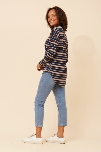 EVA STRIPE PRINT TOP