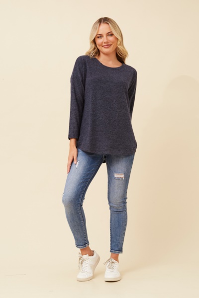 EVAN BUTTON DETAIL TOP