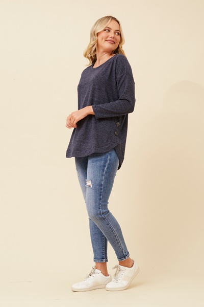 EVAN BUTTON DETAIL TOP
