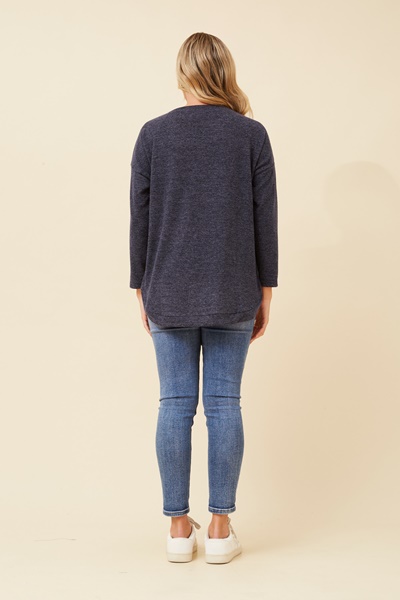 EVAN BUTTON DETAIL TOP