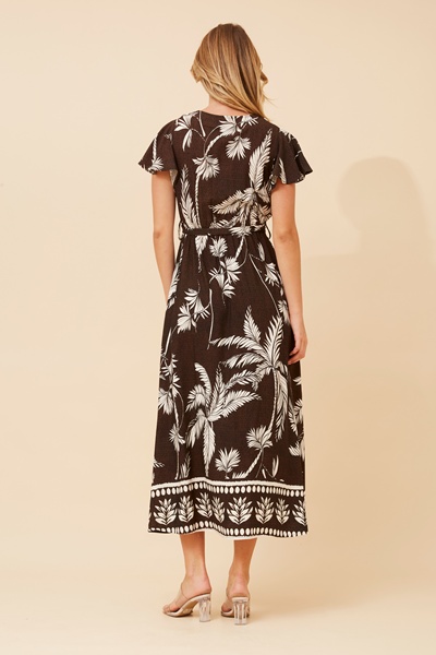 EVARA BORDER PRINT DRESS