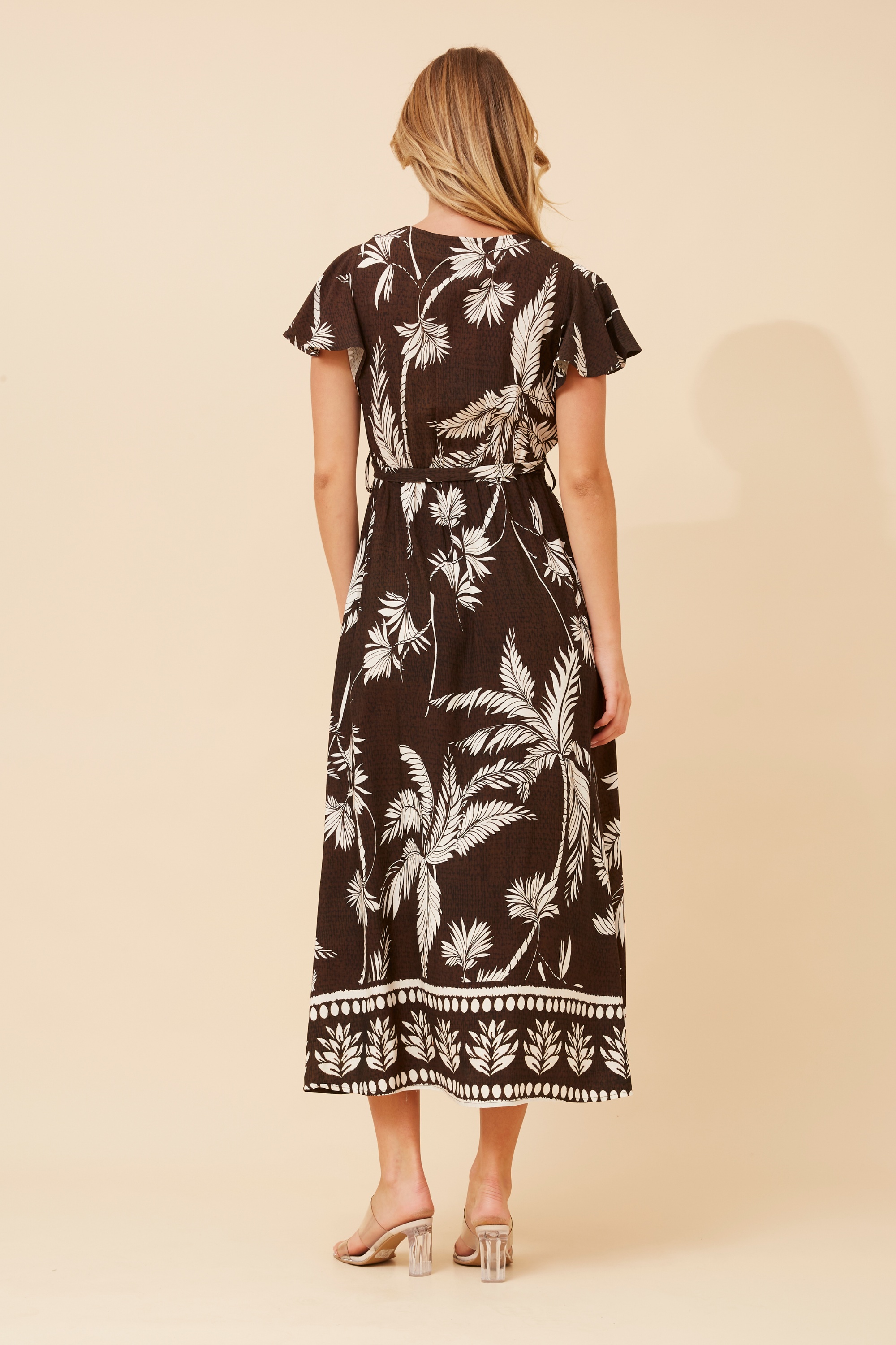 EVARA BORDER PRINT DRESS