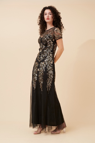 EVELINA SEQUIN MAXI DRESS