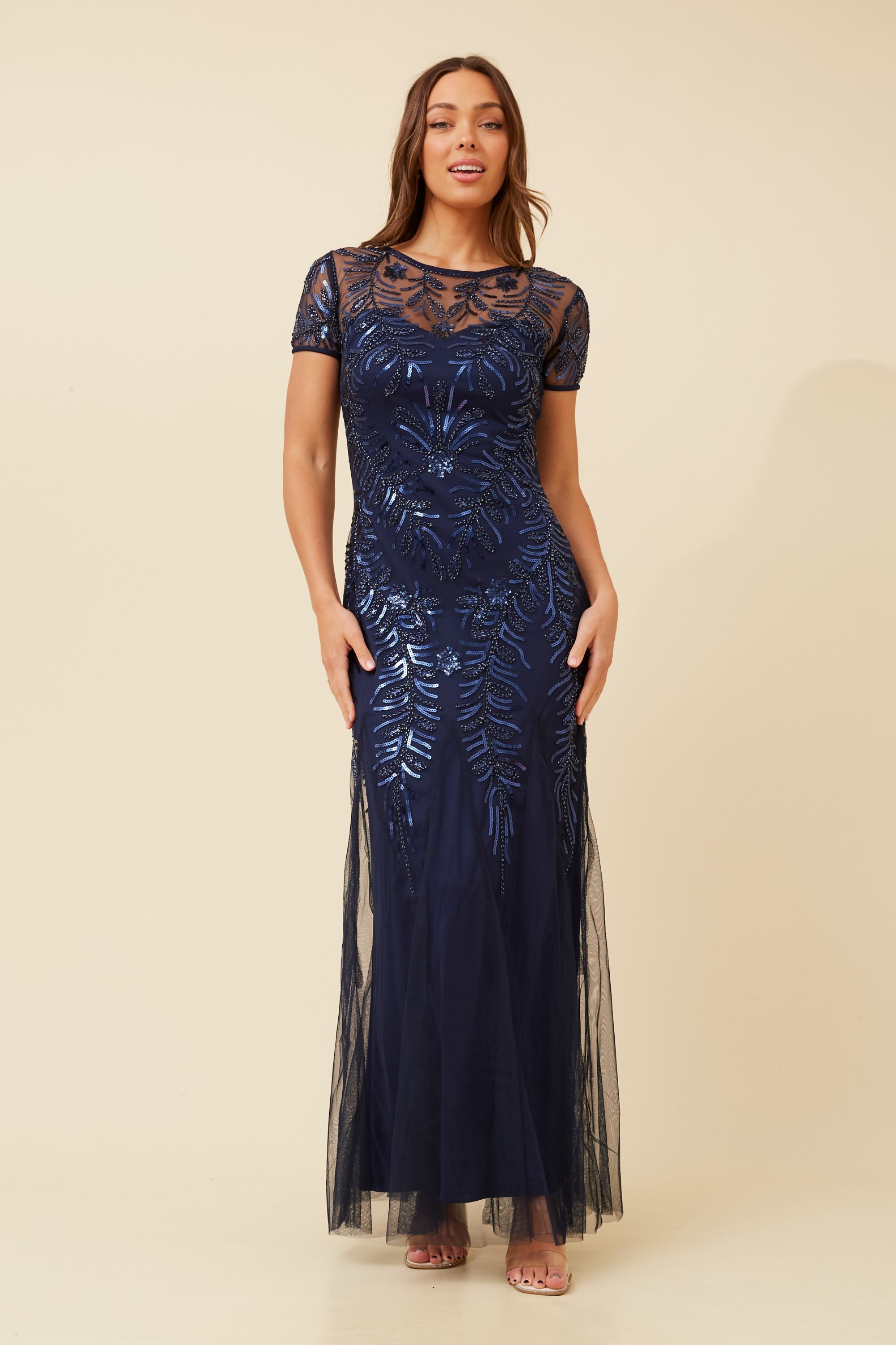 EVELINA SEQUIN MAXI DRESS