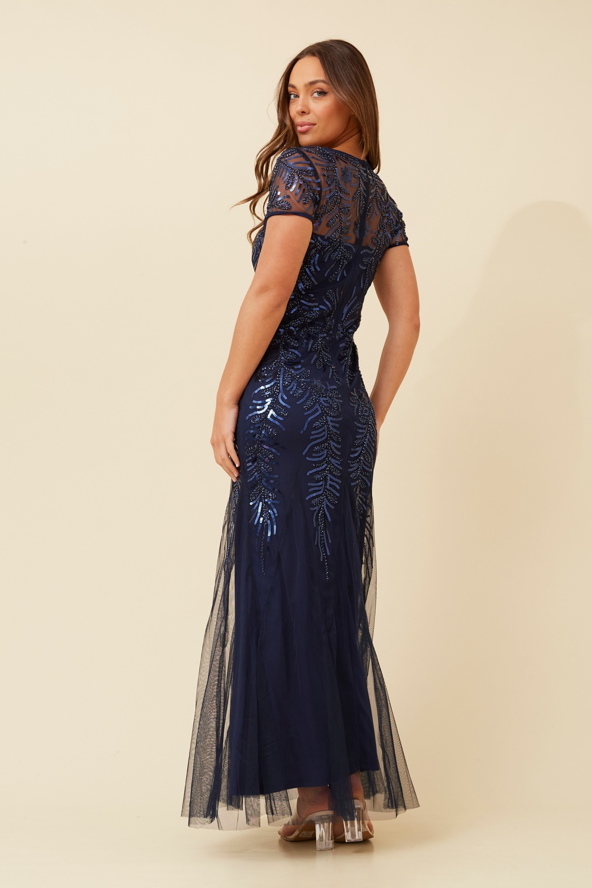 EVELINA SEQUIN MAXI DRESS