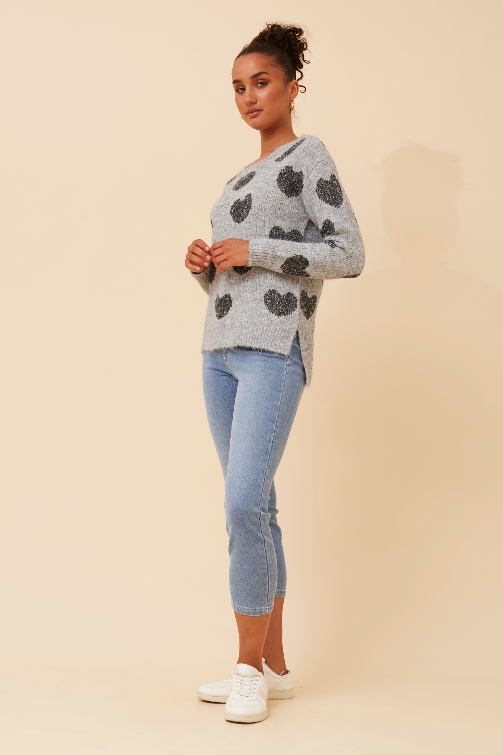 EVOLET WOOL BLEND KNIT PULLOVER
