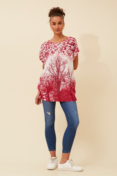 EXCELINA ANIMAL PRINT TOP