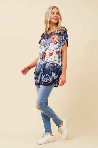 EXCELINA FLORAL PRINT TOP