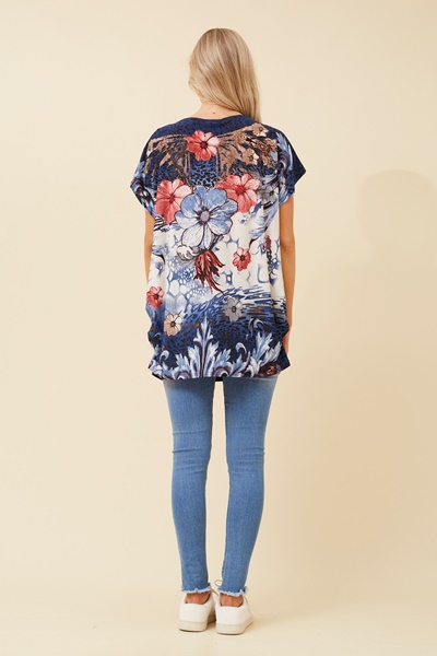 EXCELINA FLORAL PRINT TOP