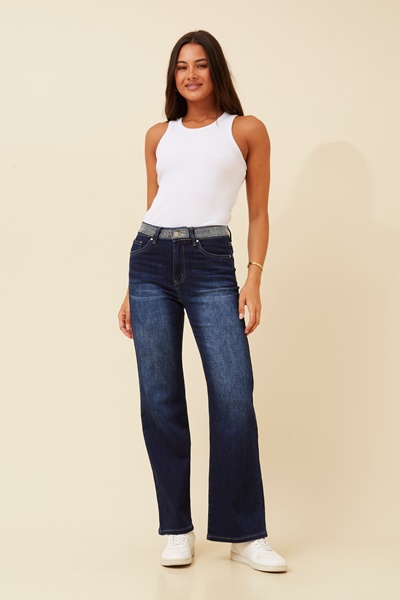 FABIENNE DIAMANTE DENIM PANTS