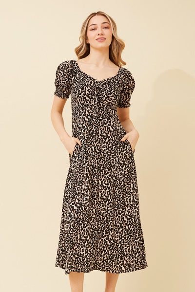 FAITH ANIMAL PRINT DRESS