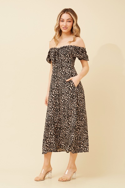 FAITH ANIMAL PRINT DRESS