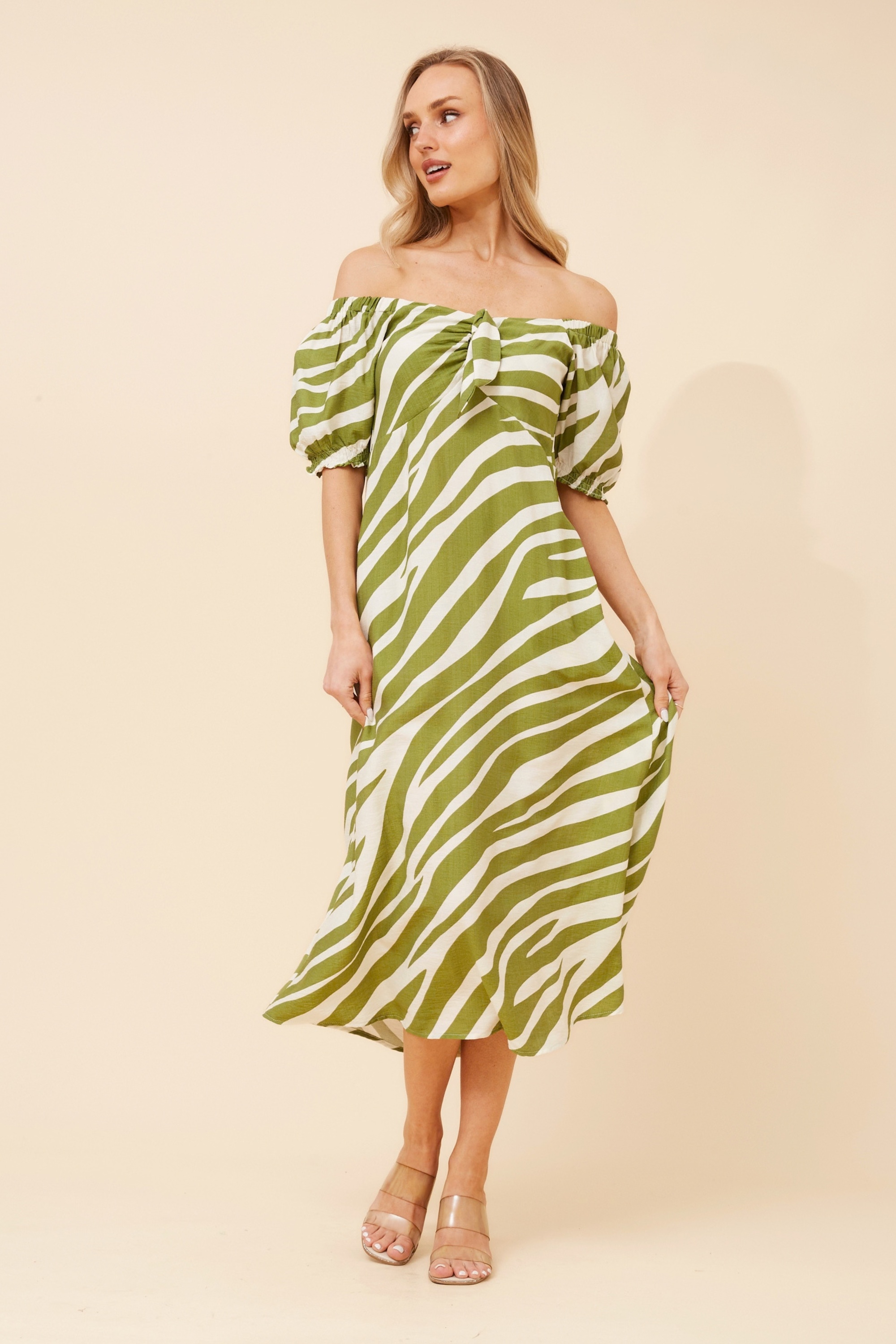 FAITH ANIMAL PRINT MIDI DRESS