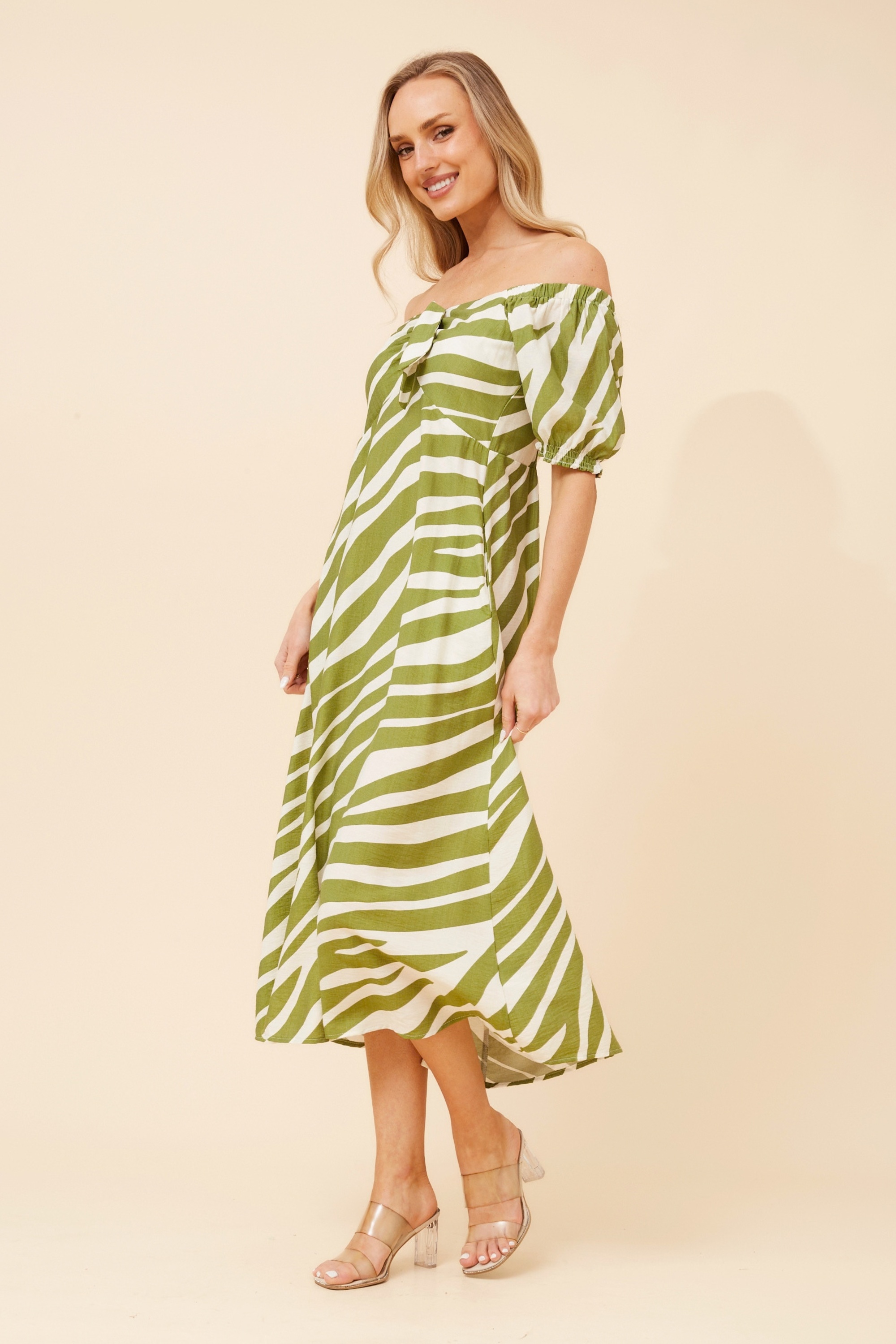 FAITH ANIMAL PRINT MIDI DRESS