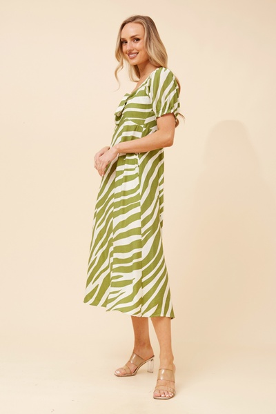FAITH ANIMAL PRINT MIDI DRESS