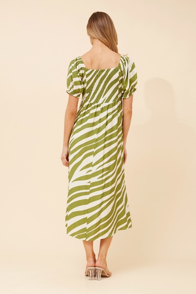 FAITH ANIMAL PRINT MIDI DRESS