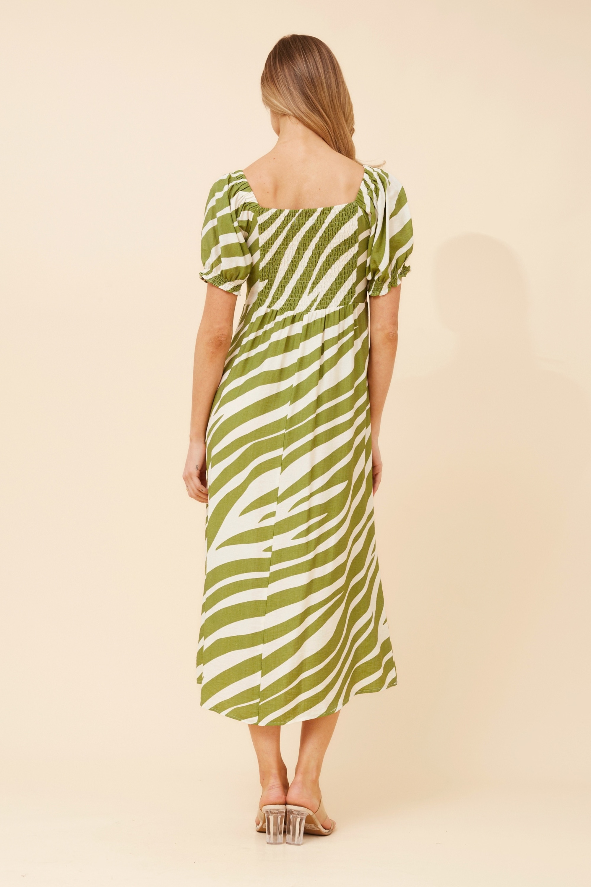 FAITH ANIMAL PRINT MIDI DRESS