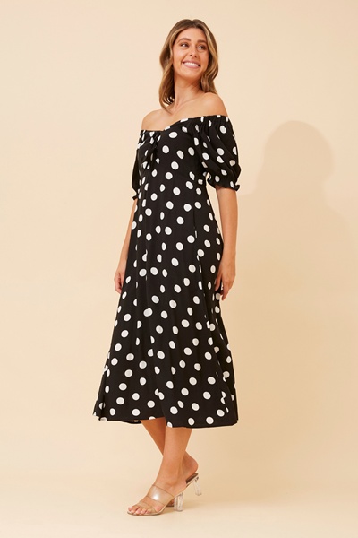 FAITH BOW FRONT MIDI DRESS