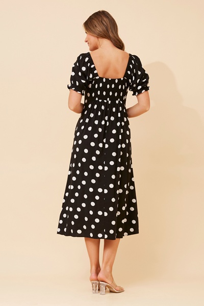 FAITH BOW FRONT MIDI DRESS