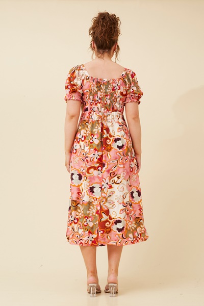 FAITH FLORAL MIDI DRESS