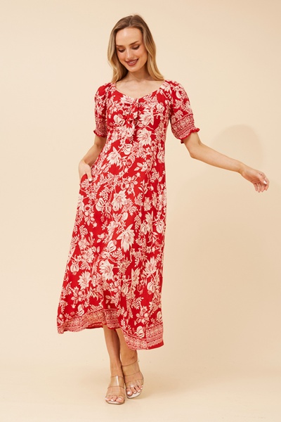 FAITH FLORAL MIDI DRESS