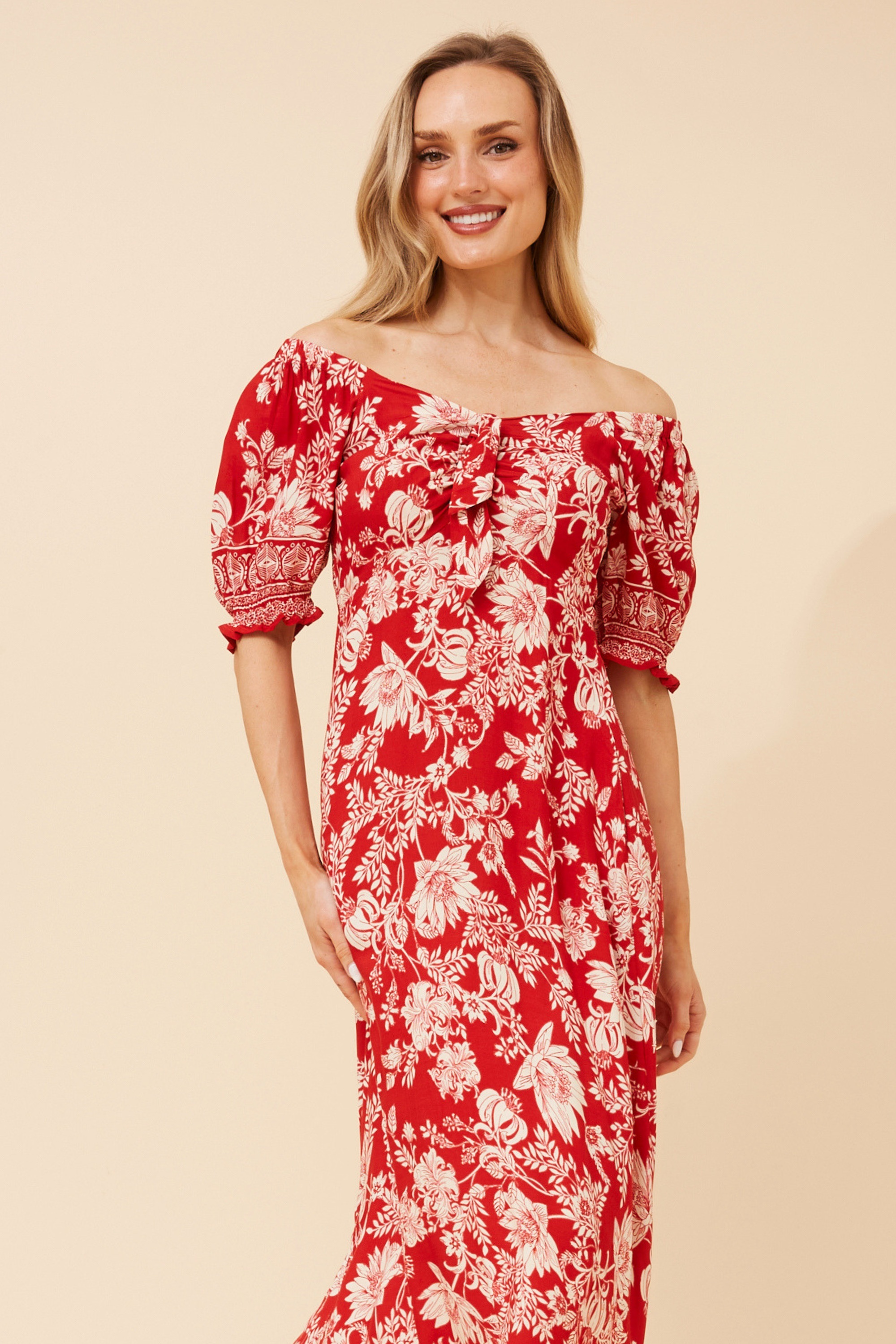 FAITH FLORAL MIDI DRESS