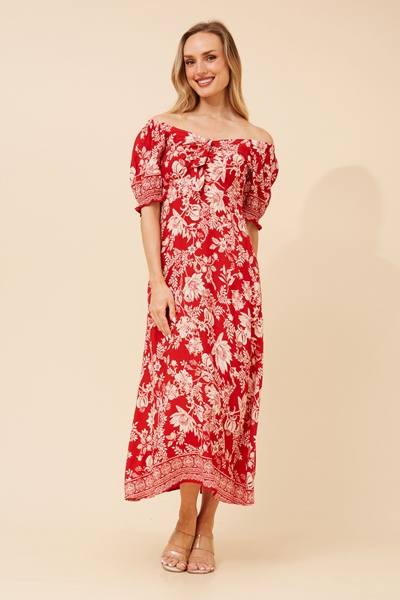 FAITH FLORAL MIDI DRESS