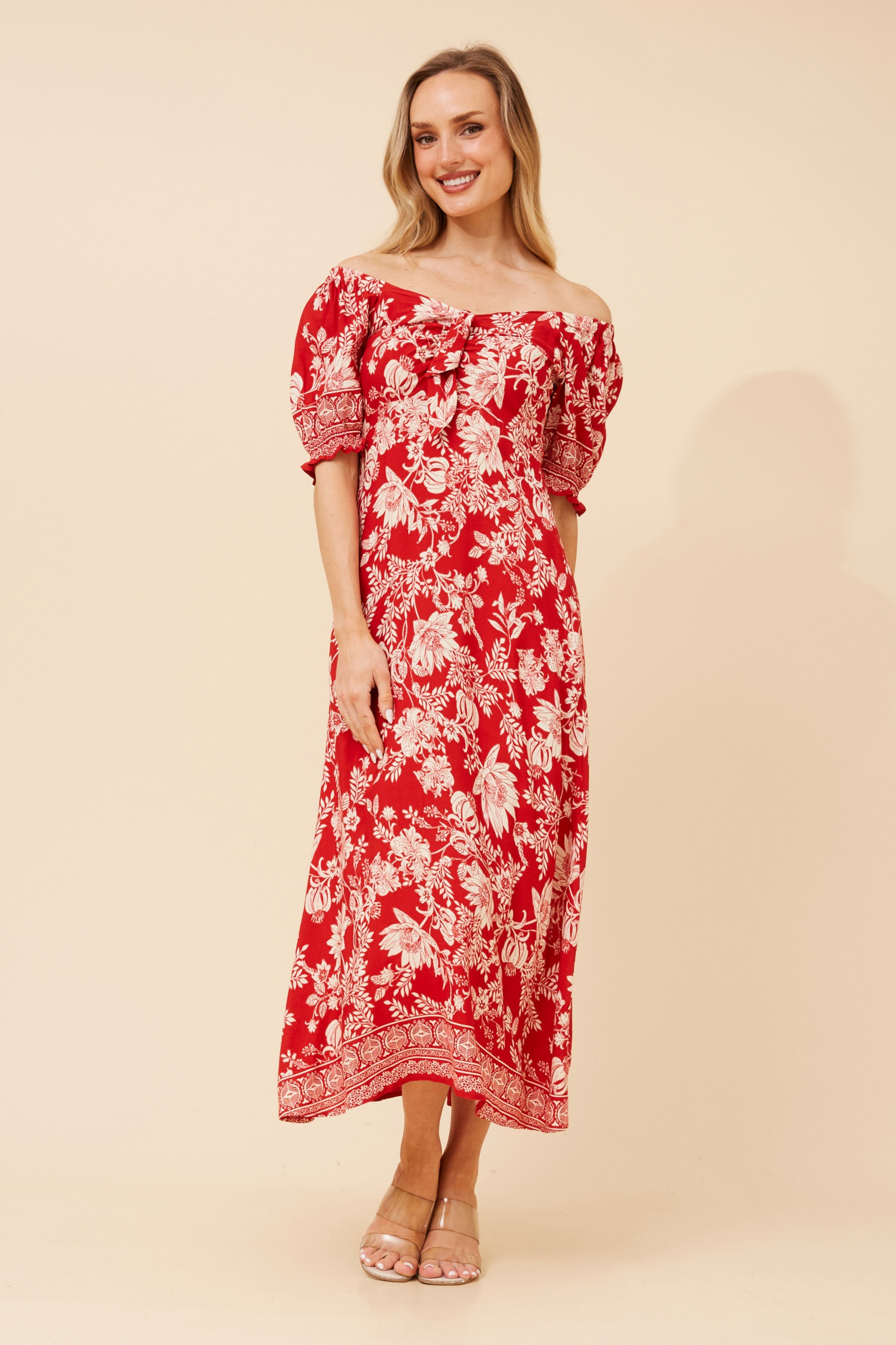 FAITH FLORAL MIDI DRESS