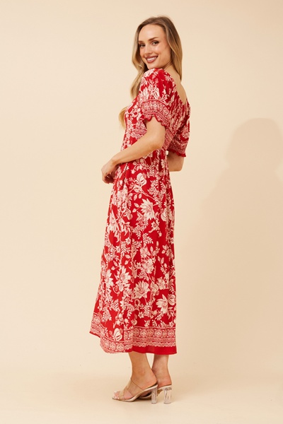 FAITH FLORAL MIDI DRESS