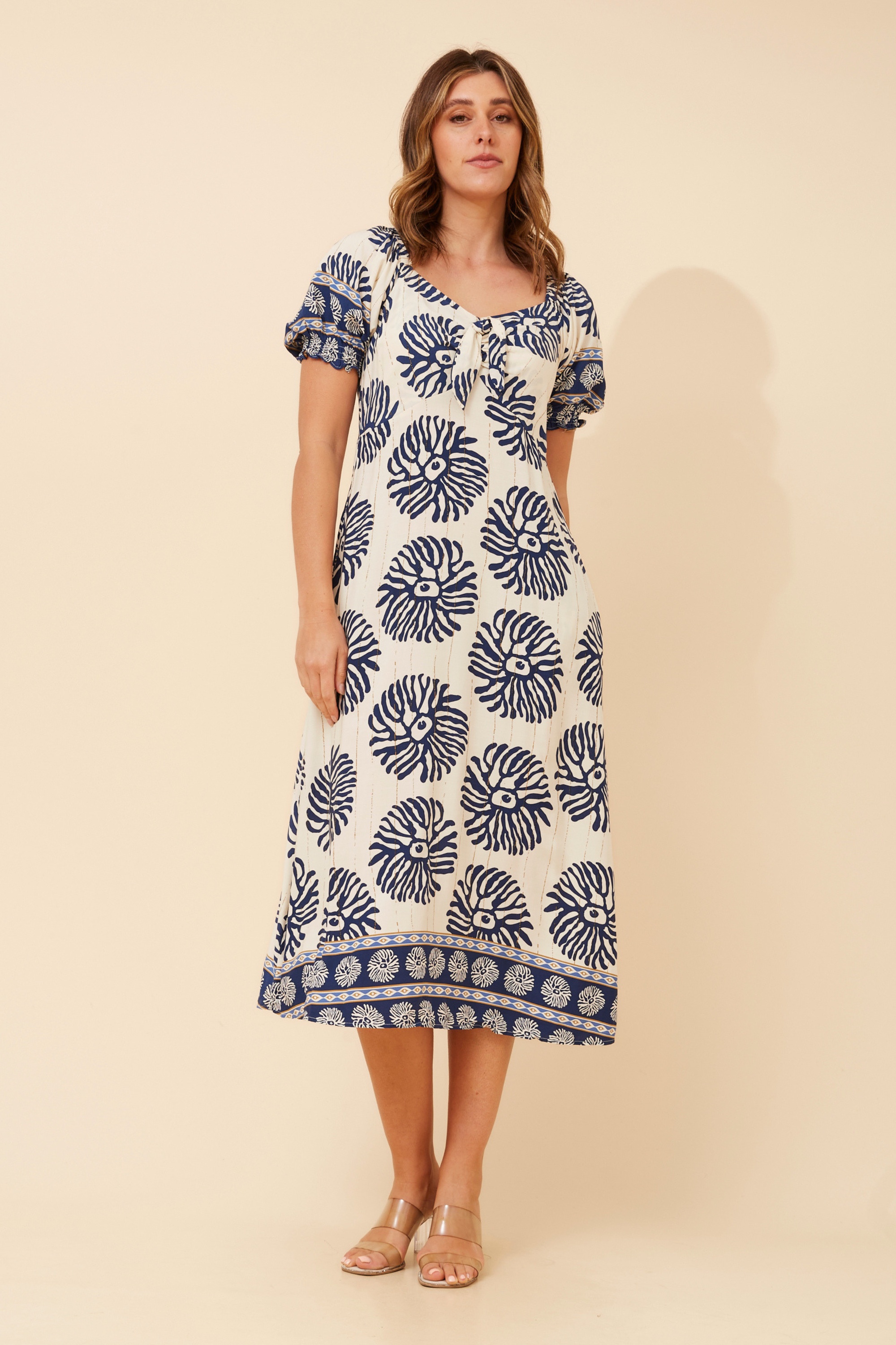FAITH FLORAL PRINT MIDI DRESS