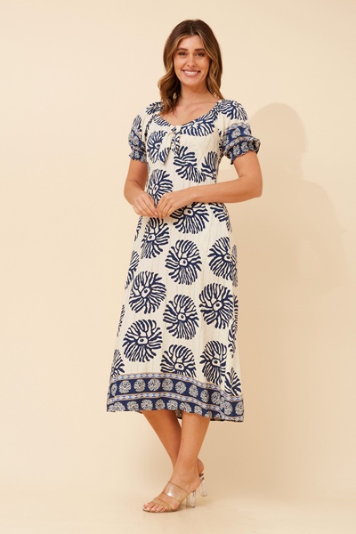 FAITH FLORAL PRINT MIDI DRESS