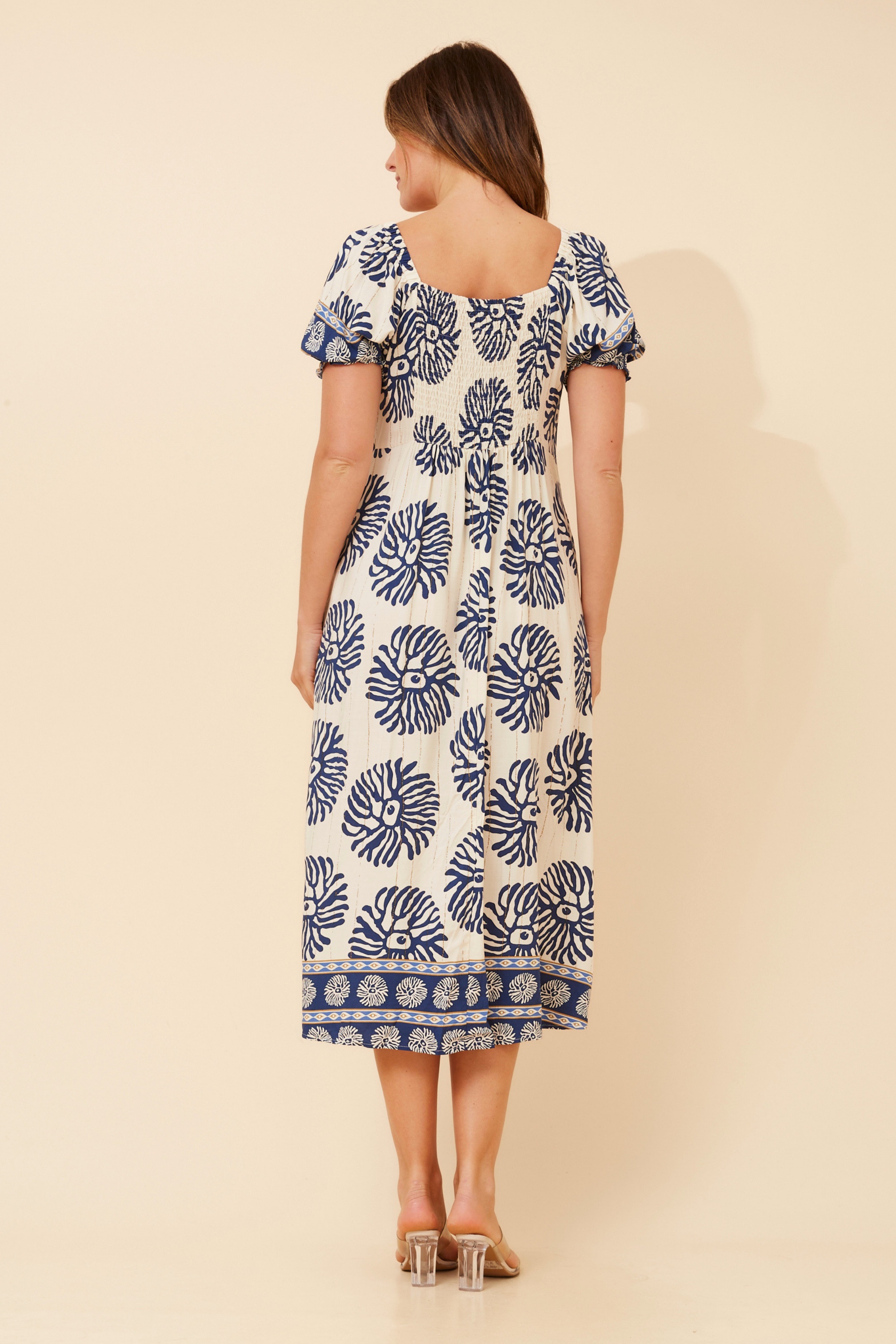 FAITH FLORAL PRINT MIDI DRESS