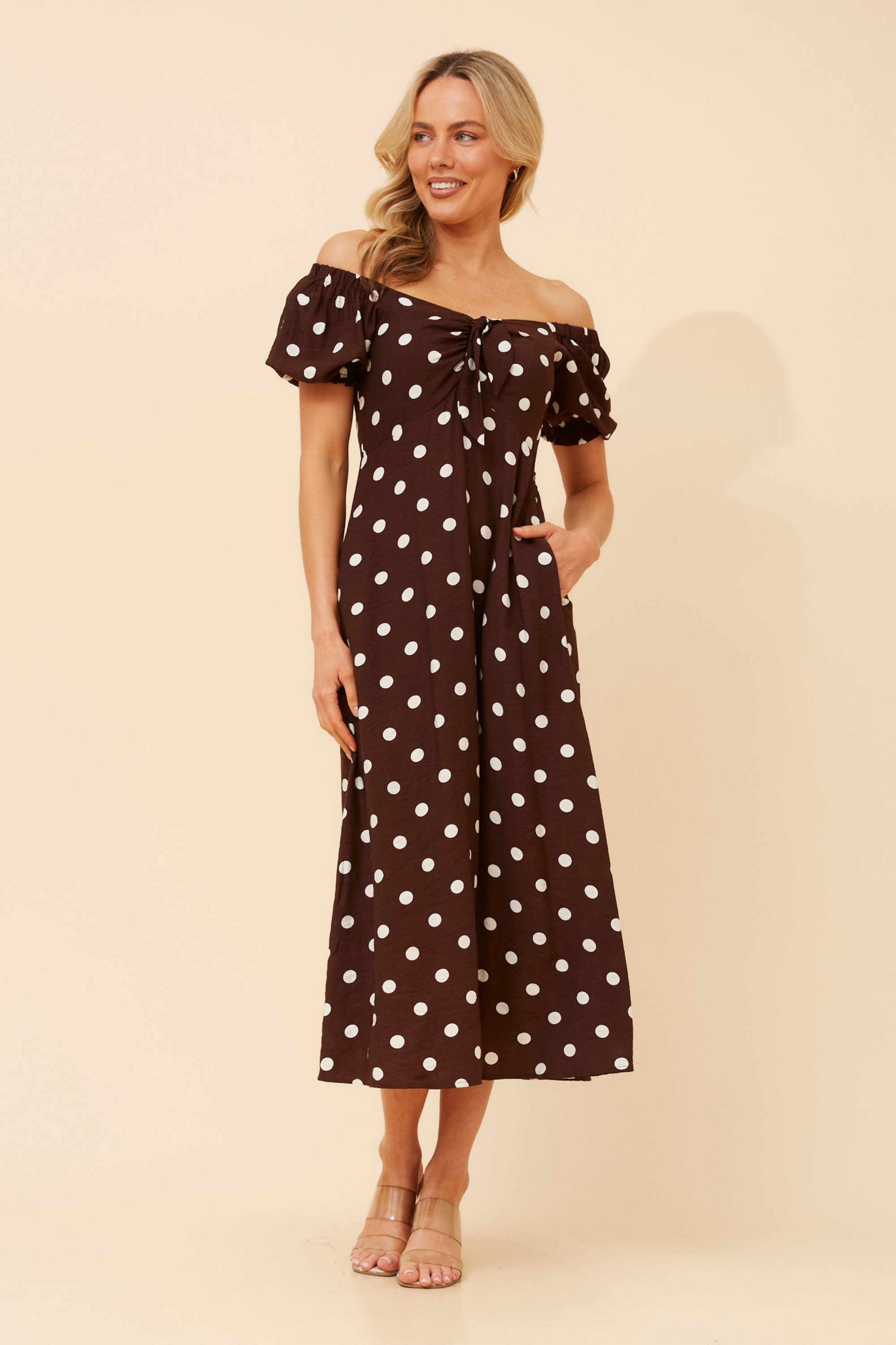 FAITH POLKA DOT PRINT DRESS