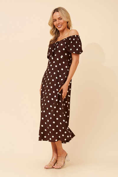 FAITH POLKA DOT PRINT DRESS