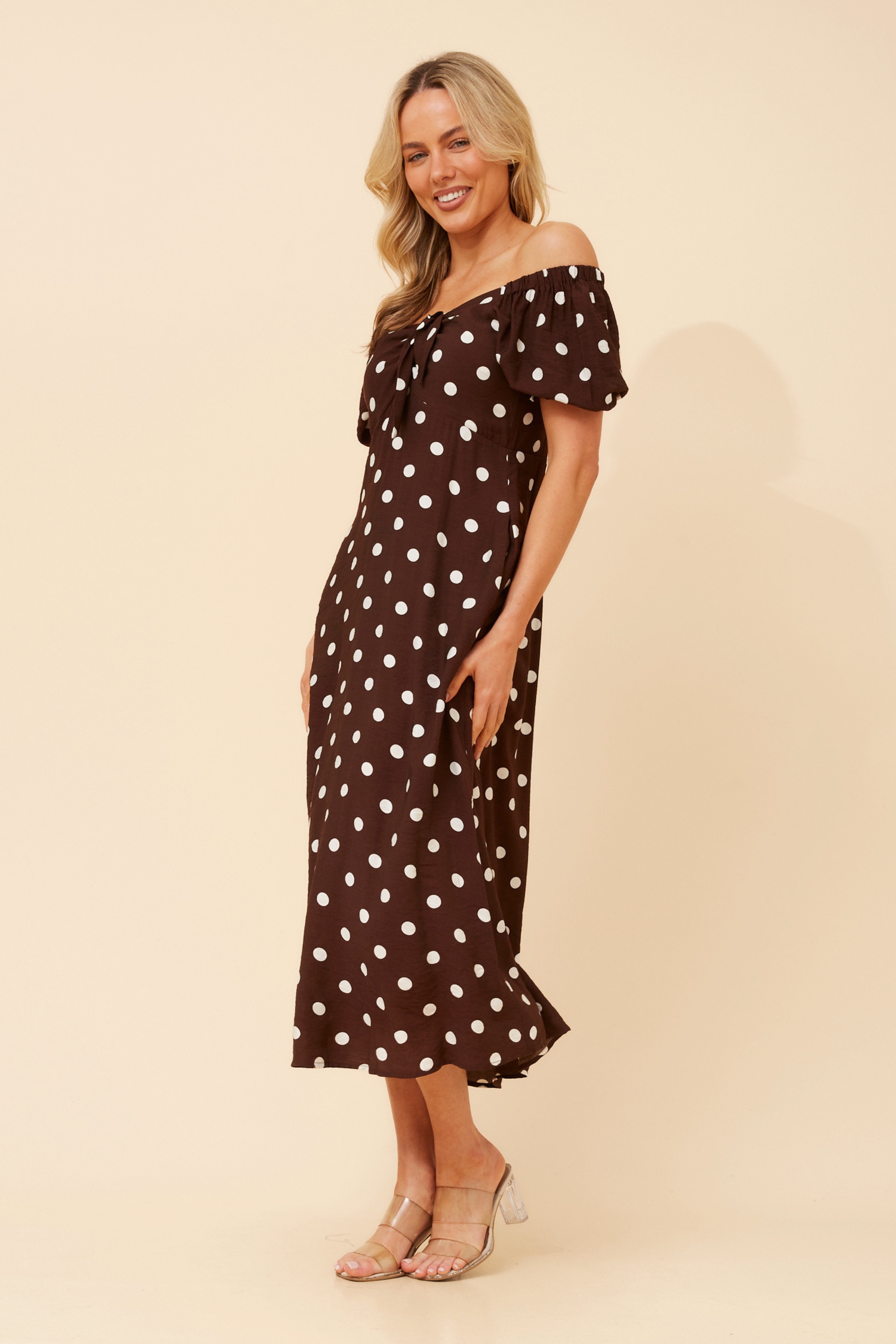 FAITH POLKA DOT PRINT DRESS
