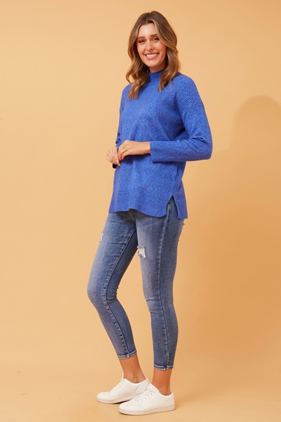 FAIZA HIGH NECK KNIT JUMPER