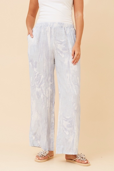 FALLAN FLORAL LINEN PANTS